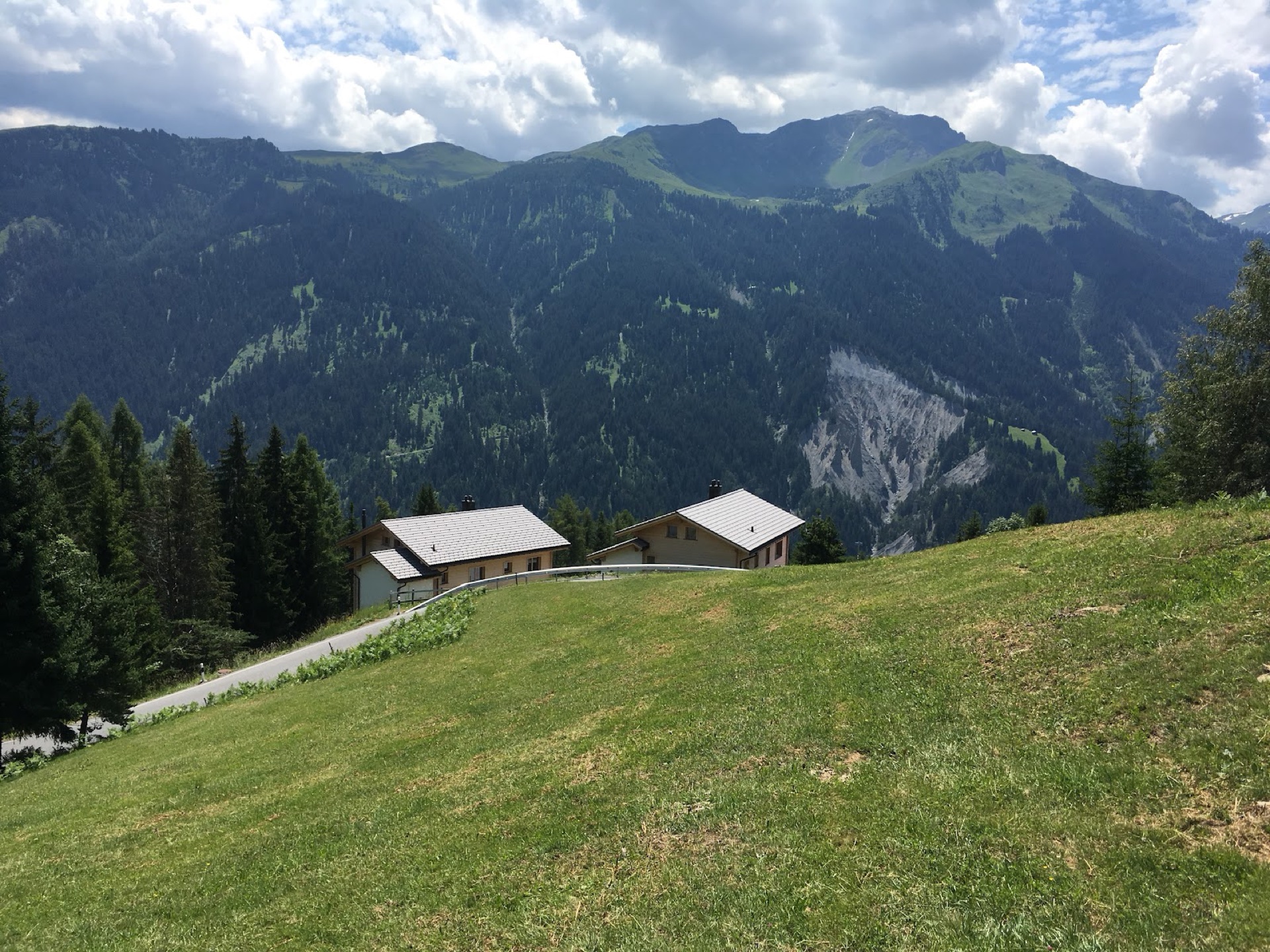 Beide Chalets im Sommer